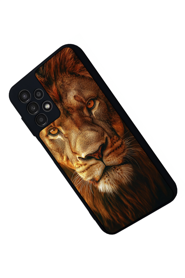 Samsung Galaxy A23 Uyumlu Aslan Tasarımlı Glossy Premium Kılıf
