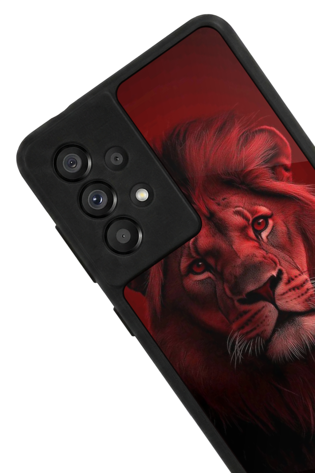 Samsung Galaxy A73 Uyumlu Aslan Tasarımlı Glossy Premium Kılıf