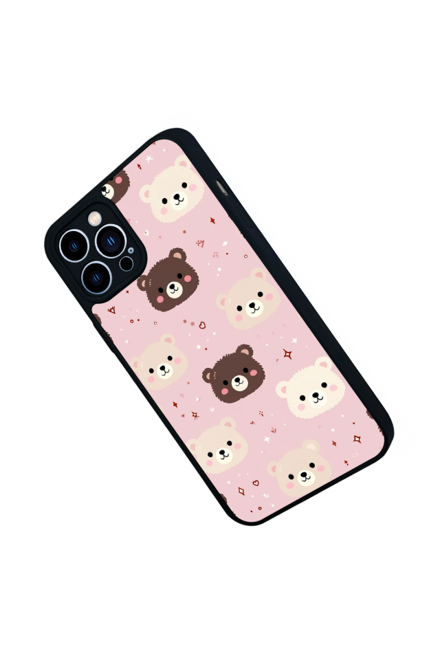 iPhone 13 Pro Max Uyumlu Ayı Tasarımlı Glossy Premium Kılıf