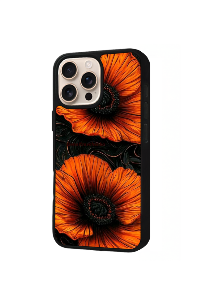iPhone 15 Pro Uyumlu Botanik Tasarımlı Glossy Premium Kılıf