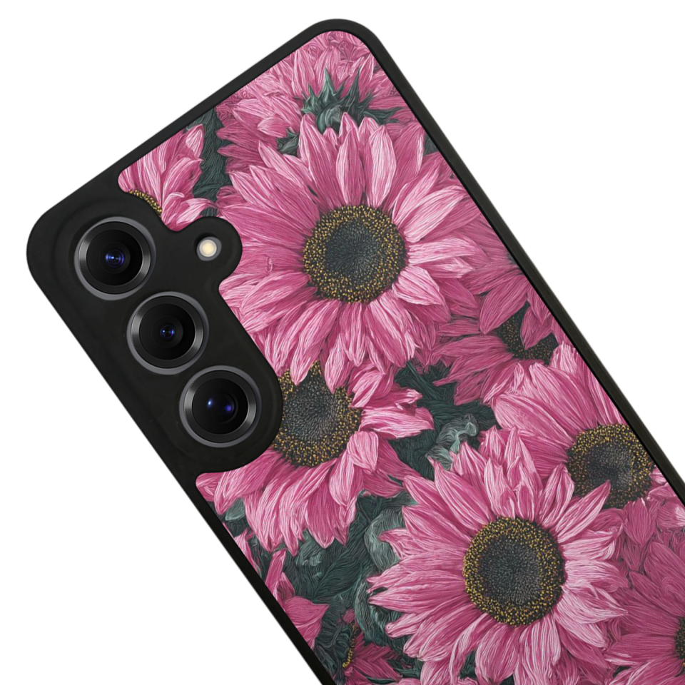 Samsung Galaxy S25 Uyumlu Cicek Tasarımlı Glossy Premium Kılıf