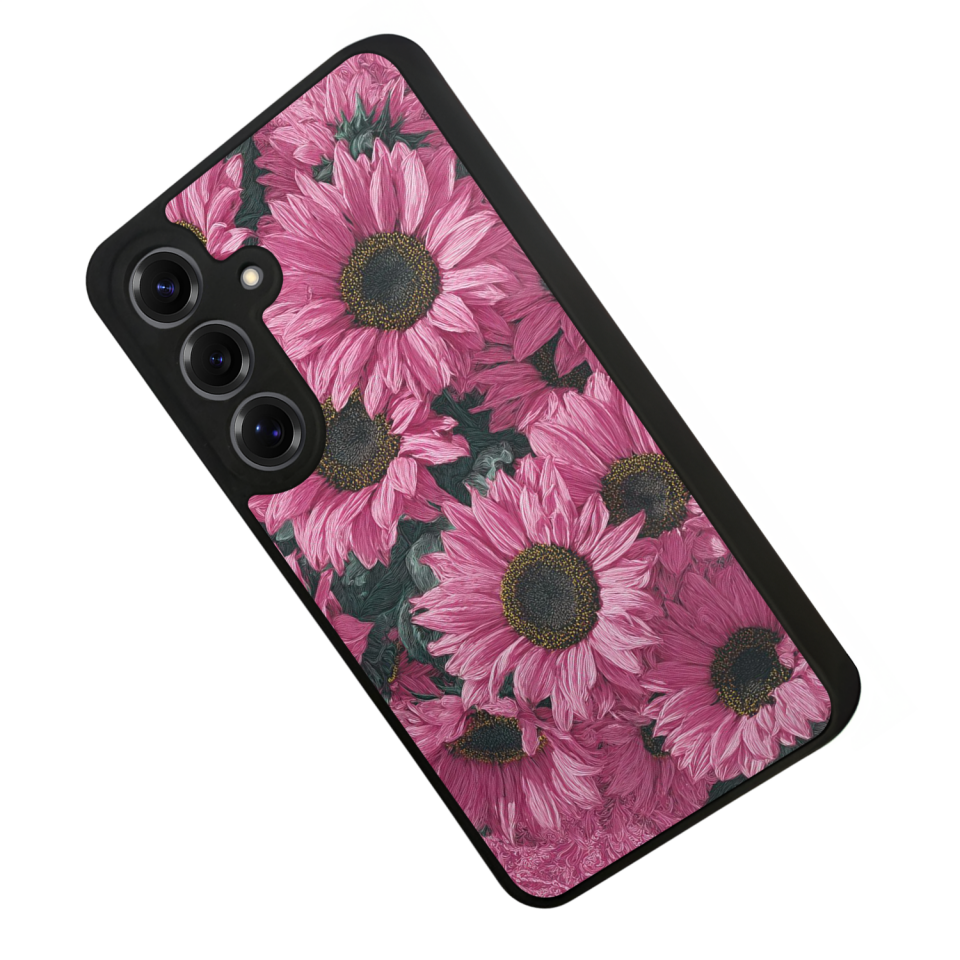 Samsung Galaxy S25 Uyumlu Cicek Tasarımlı Glossy Premium Kılıf