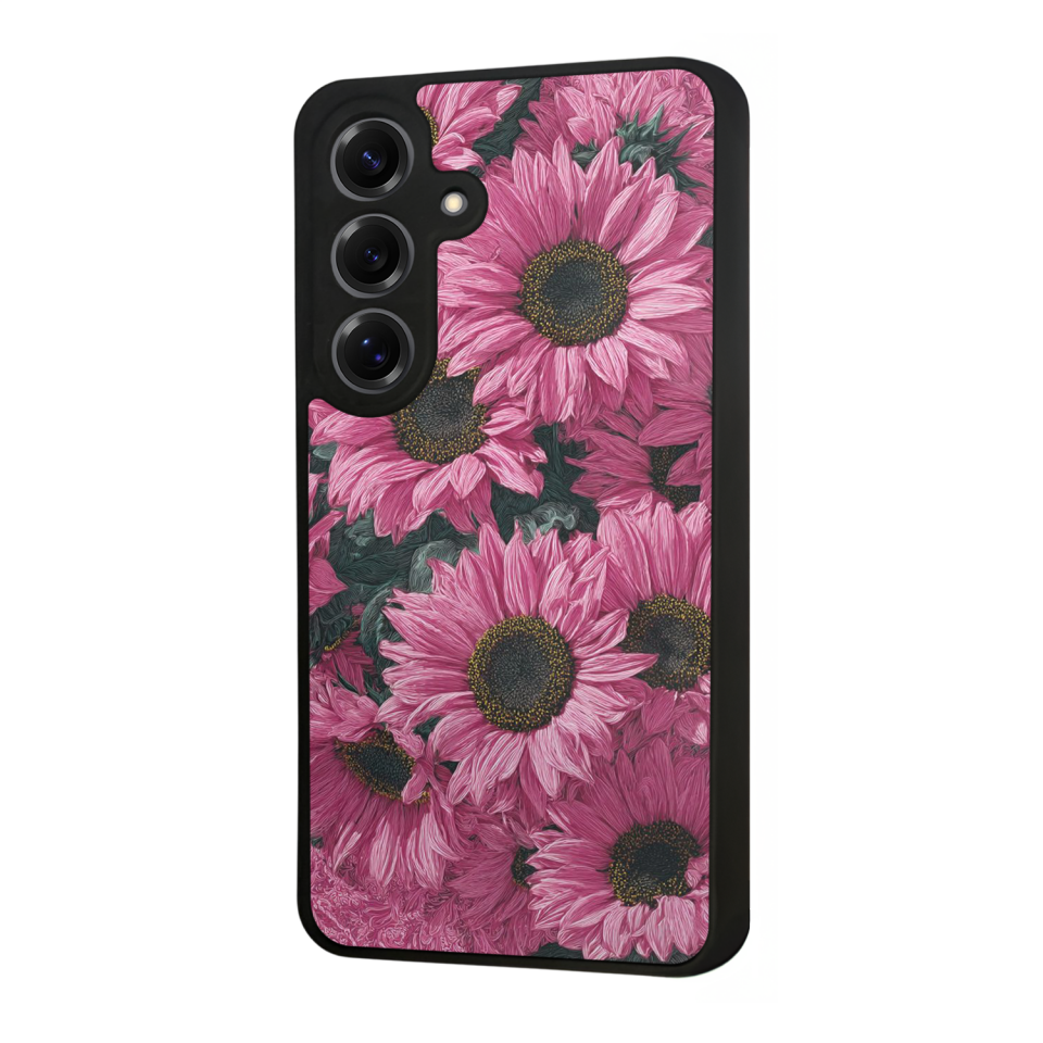 Samsung Galaxy S25 Uyumlu Cicek Tasarımlı Glossy Premium Kılıf