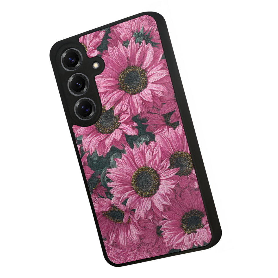 Samsung Galaxy S25 Uyumlu Cicek Tasarımlı Glossy Premium Kılıf