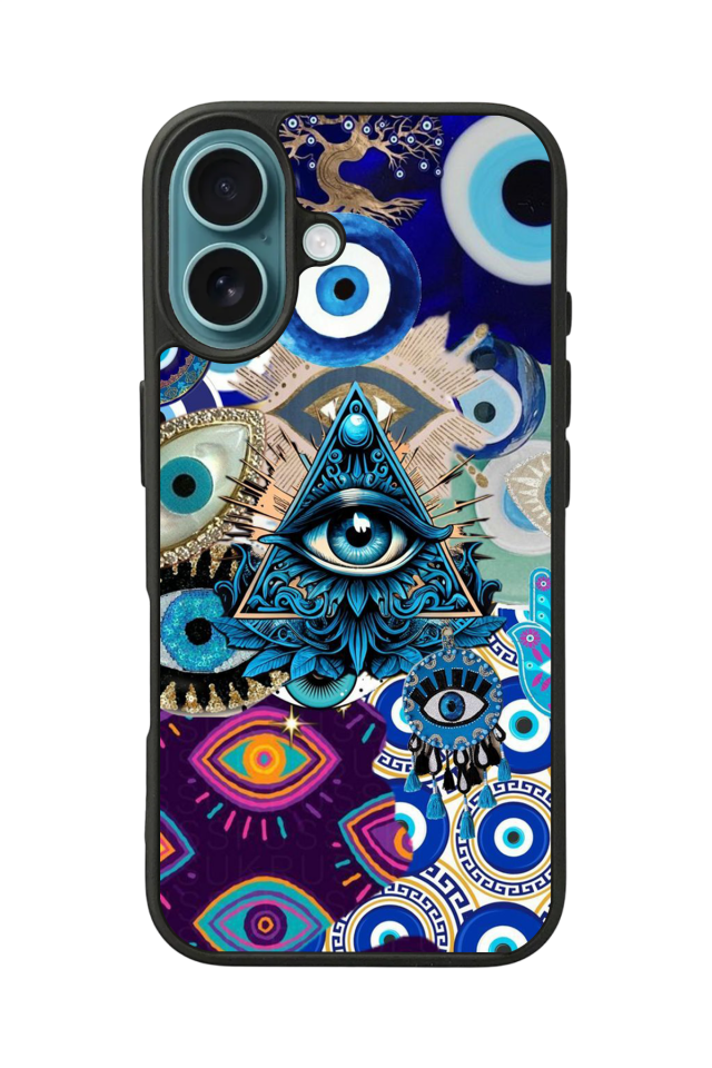 iPhone 16 Plus Uyumlu Göz Tasarımlı Glossy Premium Kılıf
