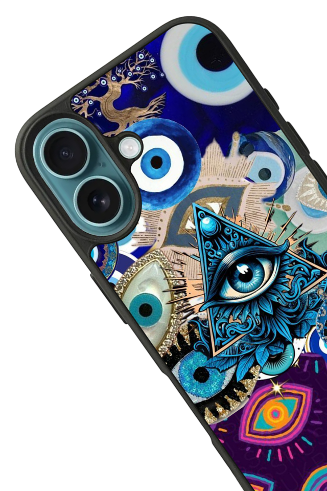 iPhone 16 Plus Uyumlu Göz Tasarımlı Glossy Premium Kılıf