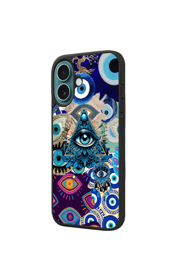 iPhone 16 Plus Uyumlu Göz Tasarımlı Glossy Premium Kılıf