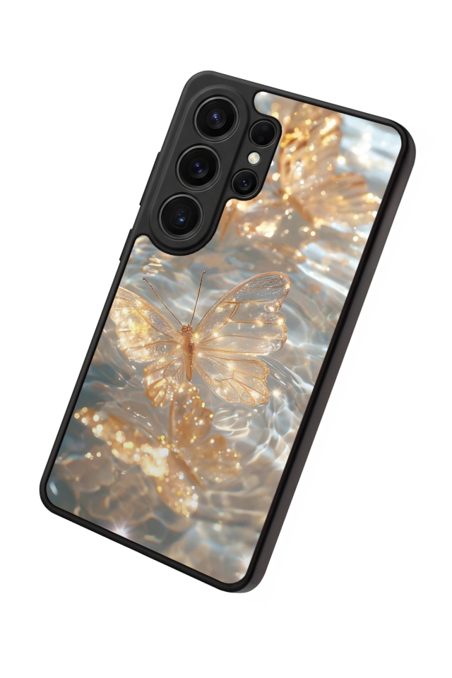 Samsung Galaxy S26 Ultra Uyumlu Kelebek Tasarımlı Glossy Premium Kılıf