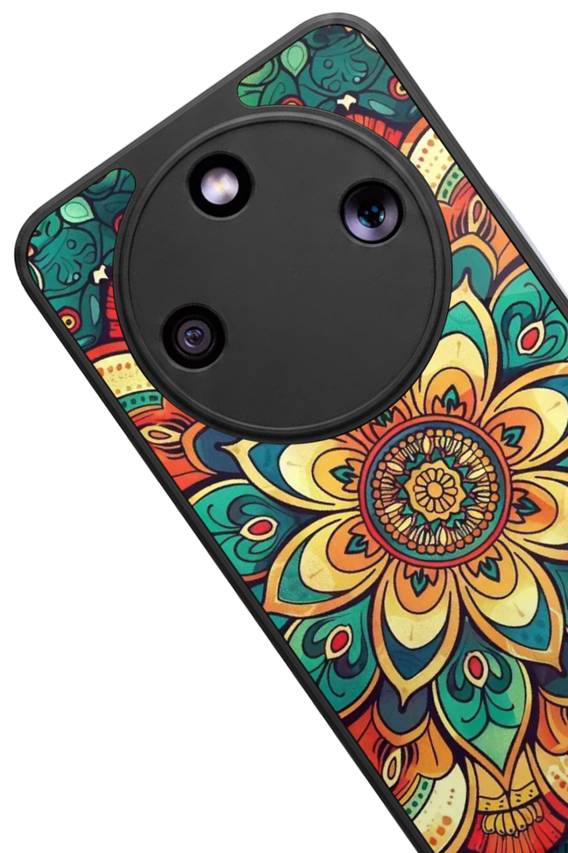 Honor Magic 8 Lite Uyumlu Mandaal Tasarımlı Glossy Premium Kılıf