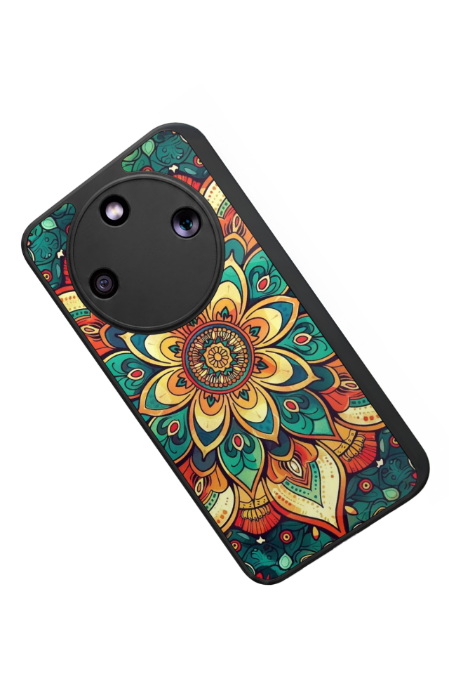 Honor Magic 8 Lite Uyumlu Mandaal Tasarımlı Glossy Premium Kılıf