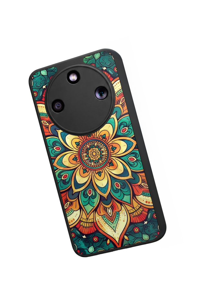 Honor Magic 8 Lite Uyumlu Mandaal Tasarımlı Glossy Premium Kılıf