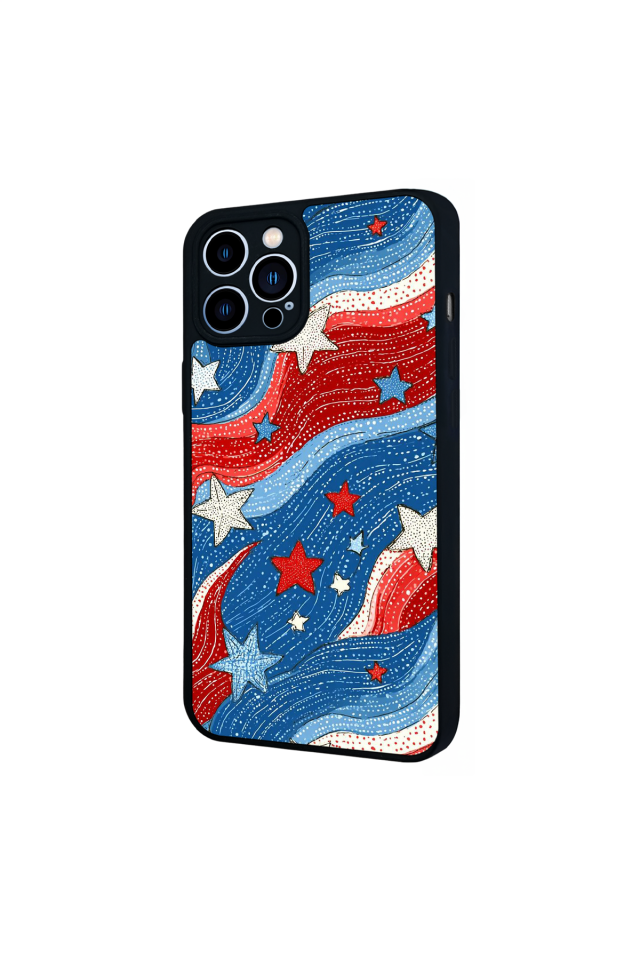 iPhone 12 Pro Max Uyumlu Retro Yildizlar Tasarımlı Glossy Premium Kılıf