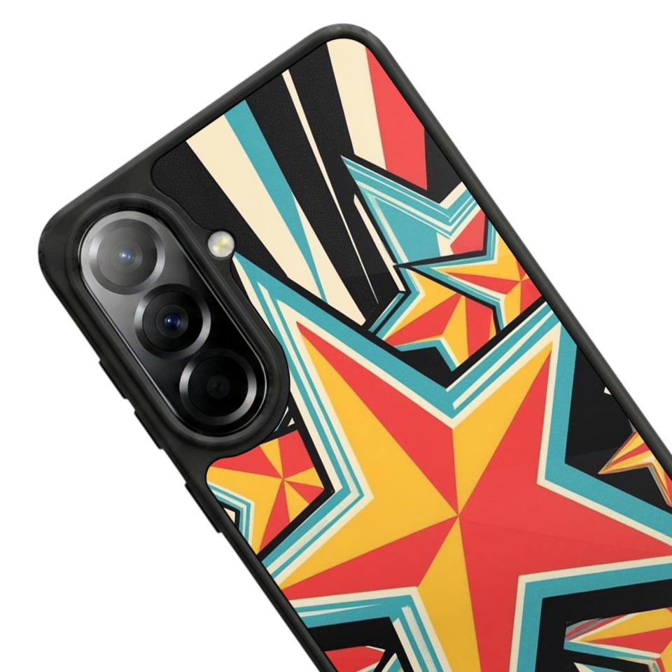 Samsung Galaxy A57 Uyumlu Retro Yildizlar Tasarımlı Glossy Premium Kılıf