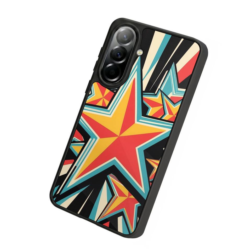 Samsung Galaxy A57 Uyumlu Retro Yildizlar Tasarımlı Glossy Premium Kılıf