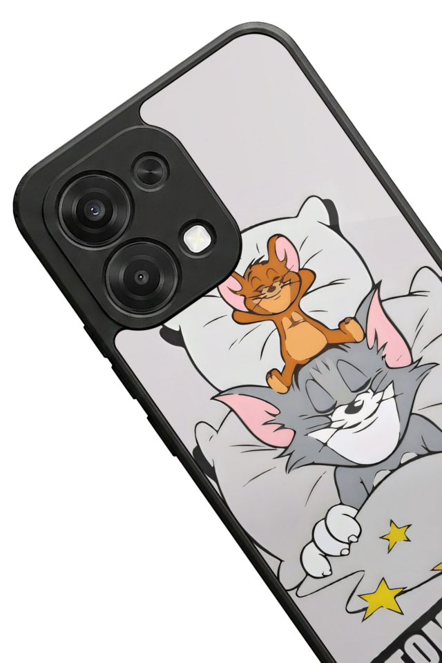 Oppo A6 Pro Uyumlu Tom And Jerry Tasarımlı Glossy Premium Kılıf