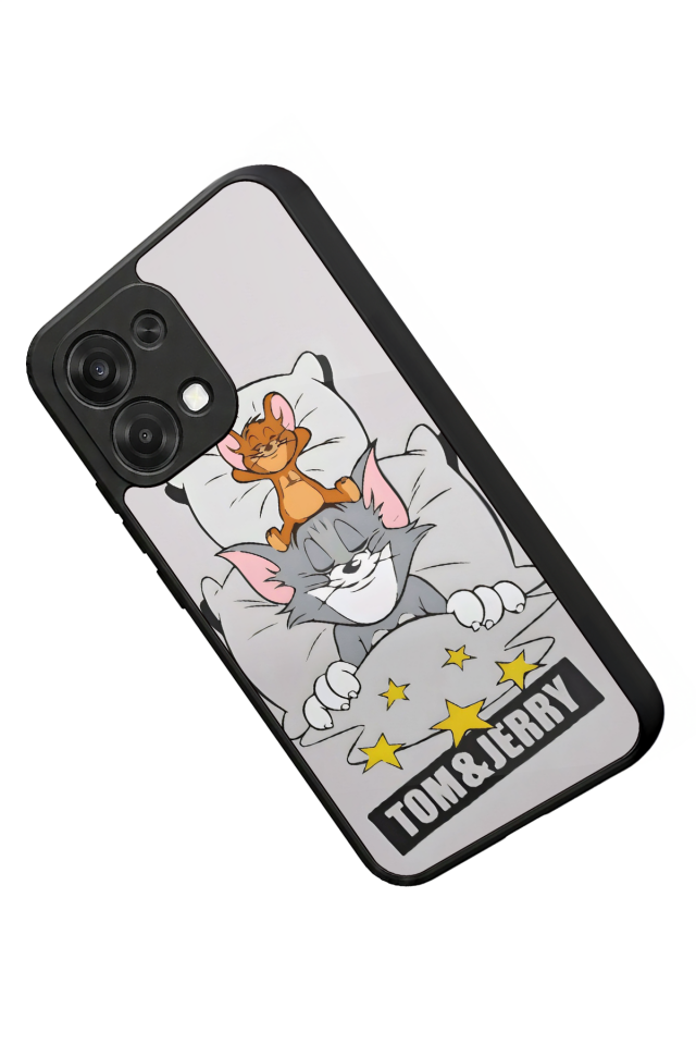 Oppo A6 Pro Uyumlu Tom And Jerry Tasarımlı Glossy Premium Kılıf