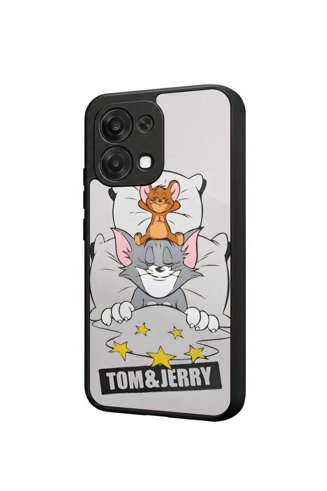 Oppo A6 Pro Uyumlu Tom And Jerry Tasarımlı Glossy Premium Kılıf