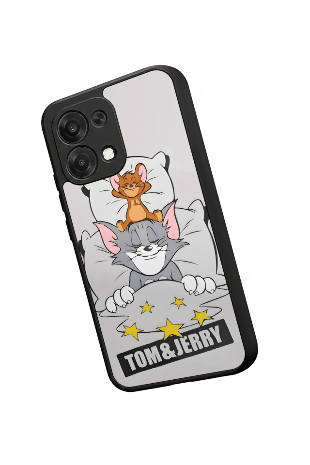 Oppo A6 Pro Uyumlu Tom And Jerry Tasarımlı Glossy Premium Kılıf