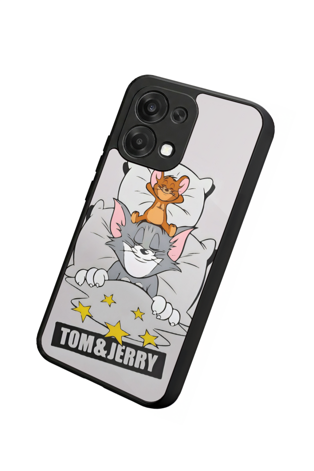 Oppo A6 Pro Uyumlu Tom And Jerry Tasarımlı Glossy Premium Kılıf
