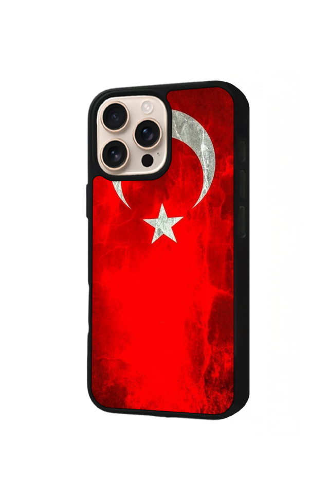 iPhone 16 Pro Uyumlu TürkBayragi Tasarımlı Glossy Premium Kılıf