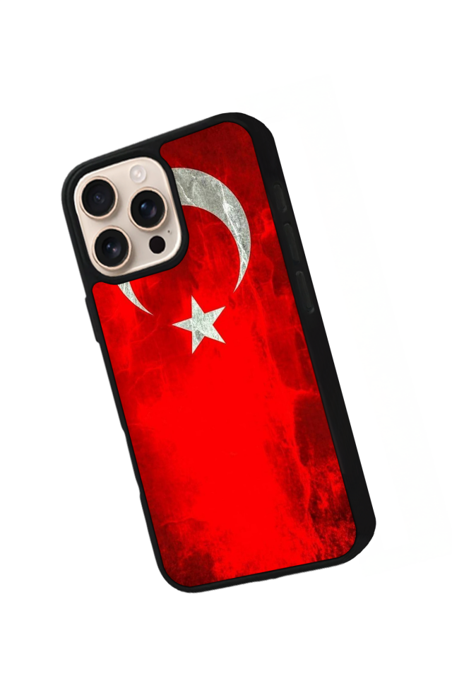 iPhone 16 Pro Uyumlu TürkBayragi Tasarımlı Glossy Premium Kılıf