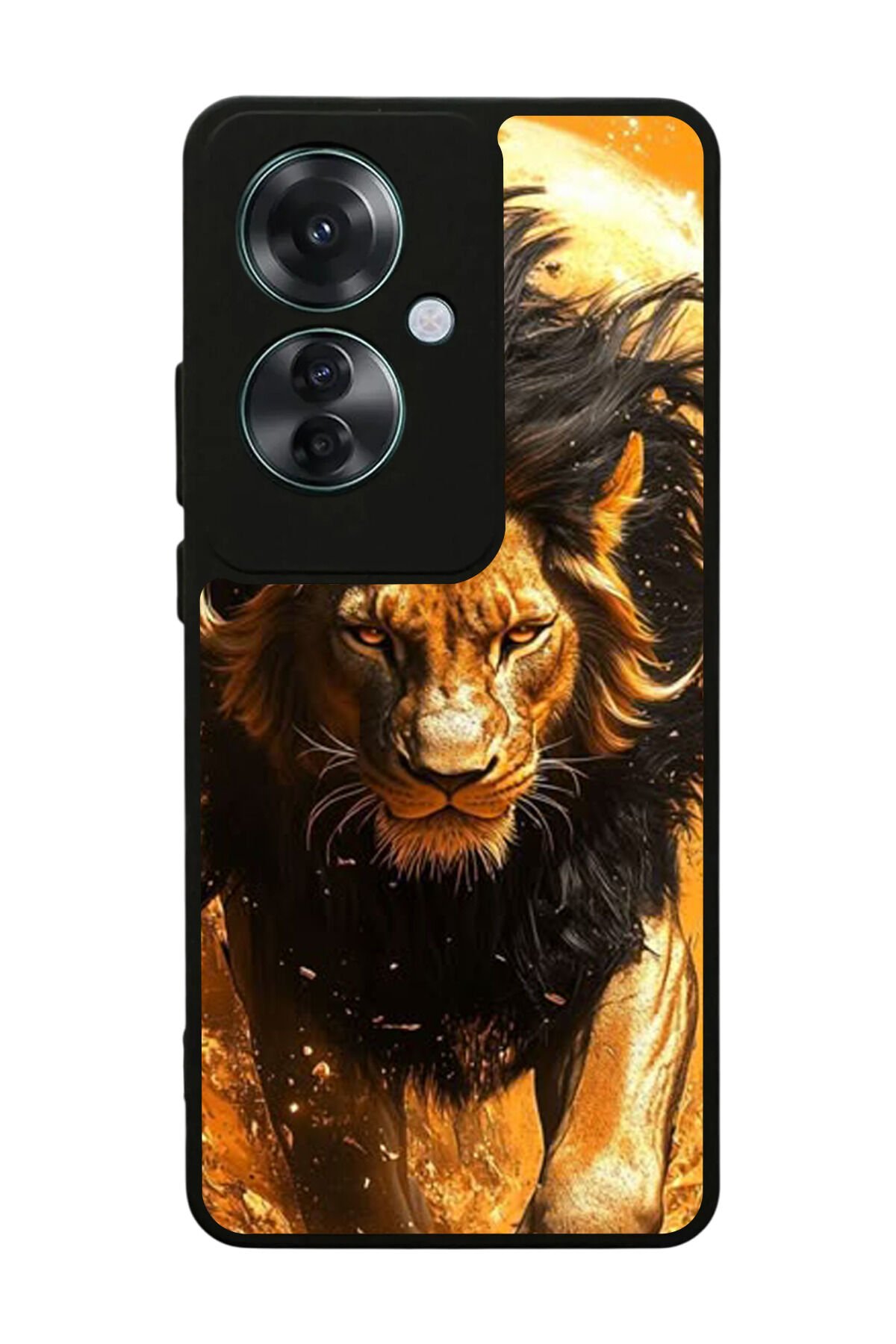Oppo Reno 11F Uyumlu Aslan Tasarımlı Glossy Premium Kılıf