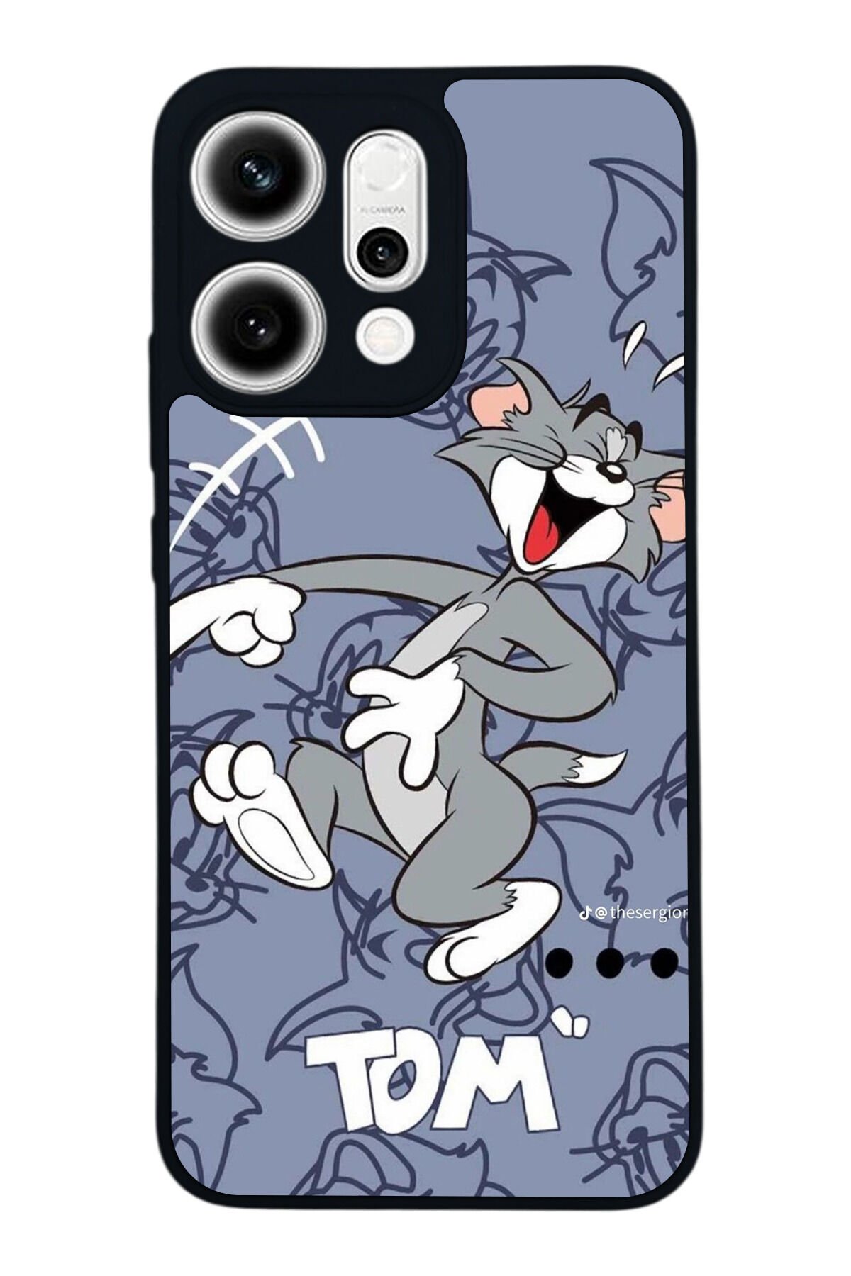 Oppo Reno 14 Uyumlu Tom And Jerry Tasarımlı Glossy Premium Kılıf