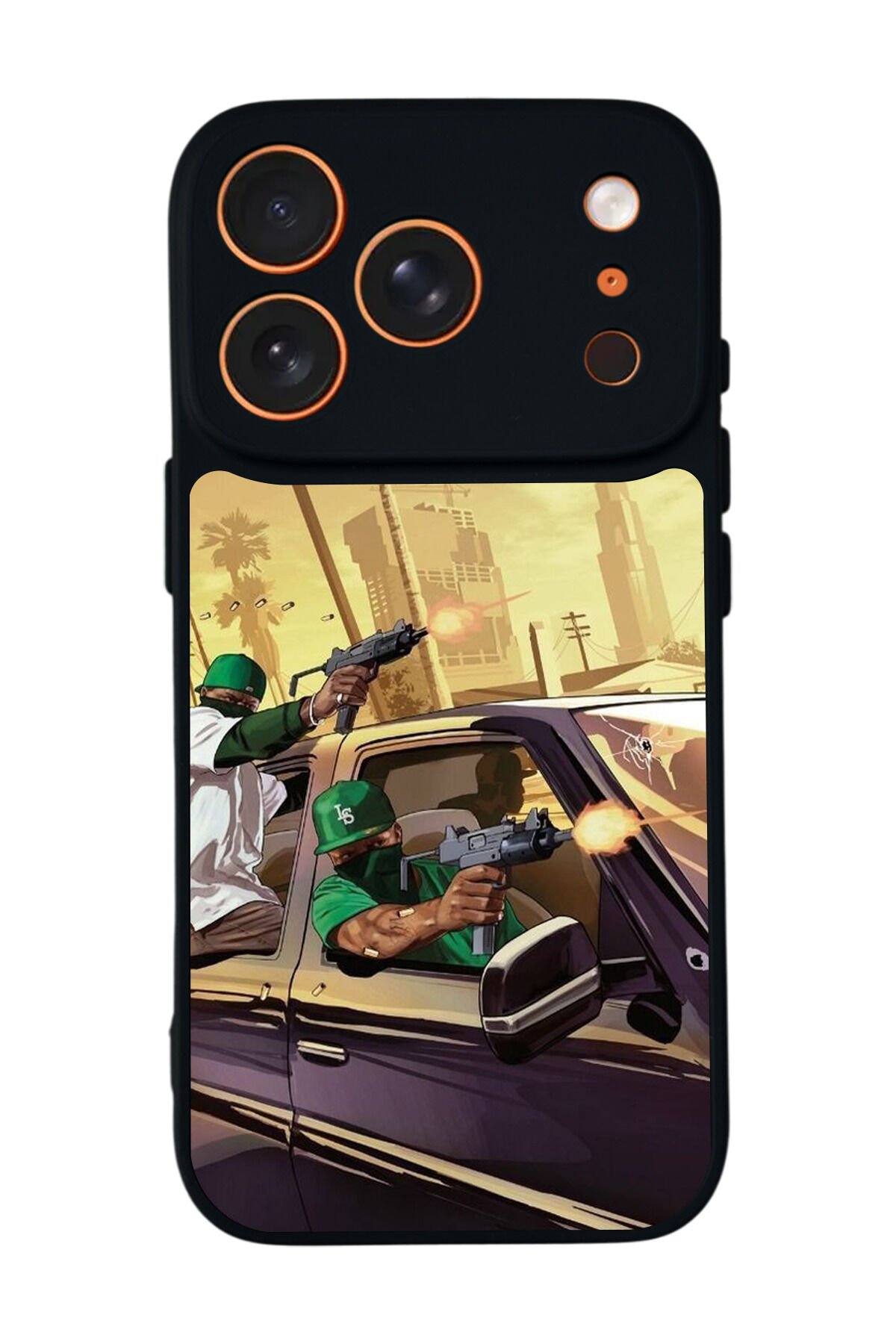 iPhone 17 Pro Max Uyumlu GTA Tasarımlı Glossy Premium Kılıf