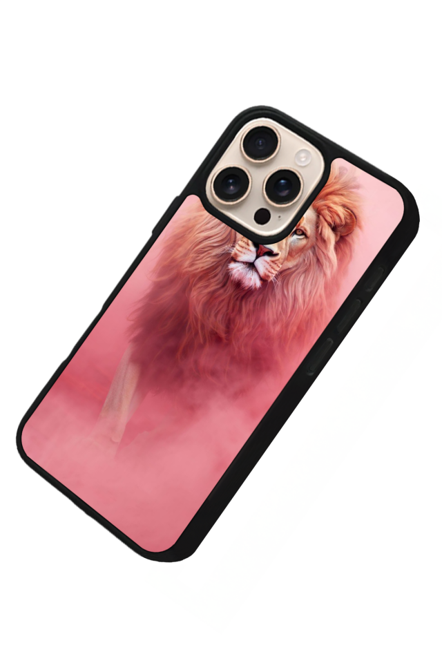 iPhone 16 Pro Max Uyumlu Aslan Tasarımlı Glossy Premium Kılıf