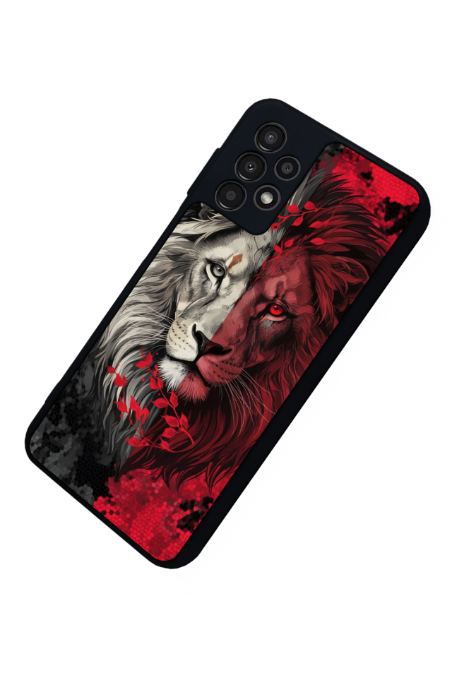 Samsung Galaxy A23 Uyumlu Aslan Tasarımlı Glossy Premium Kılıf