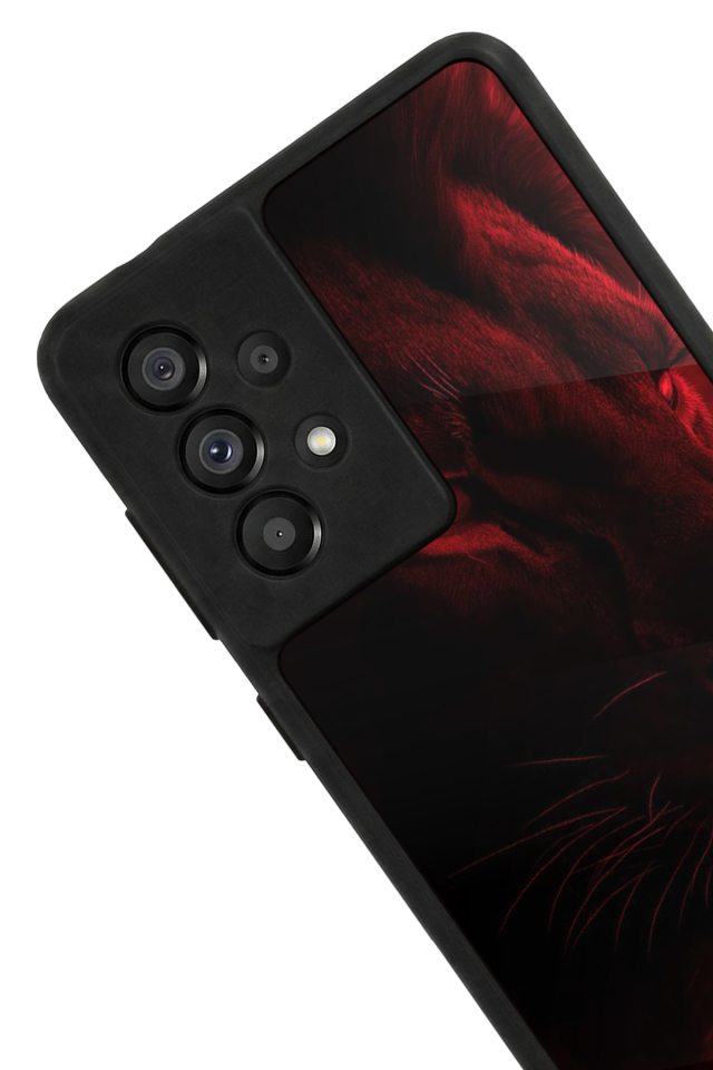 Samsung Galaxy A73 Uyumlu Aslan Tasarımlı Glossy Premium Kılıf