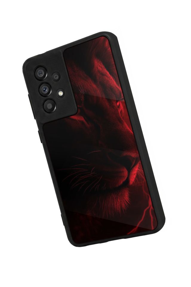 Samsung Galaxy A73 Uyumlu Aslan Tasarımlı Glossy Premium Kılıf