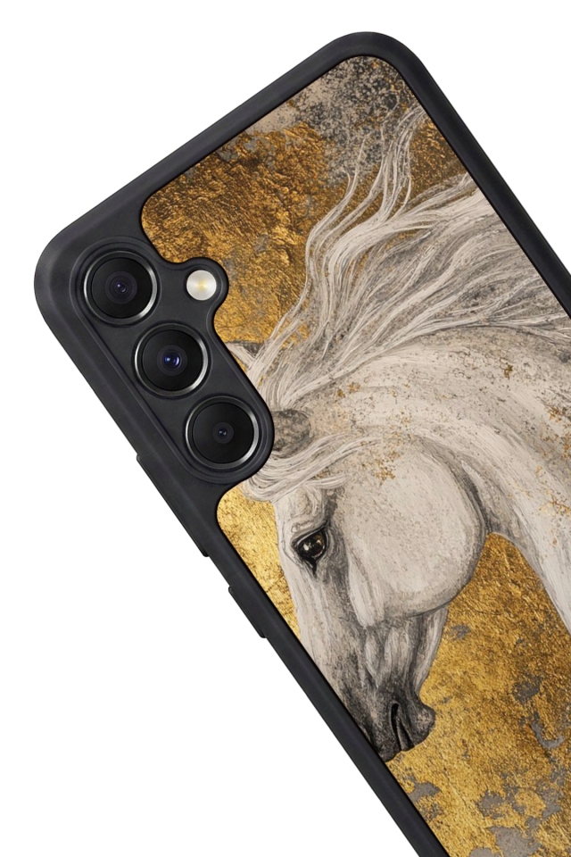 Samsung Galaxy M34 Uyumlu At Horse Tasarımlı Glossy Premium Kılıf
