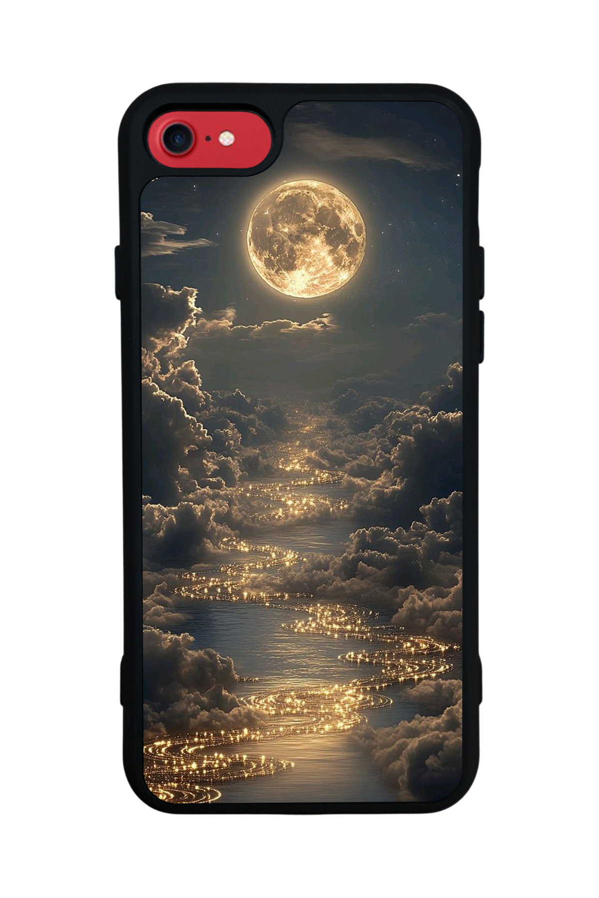 iPhone SE Uyumlu Ay Tasarımlı Glossy Premium Kılıf