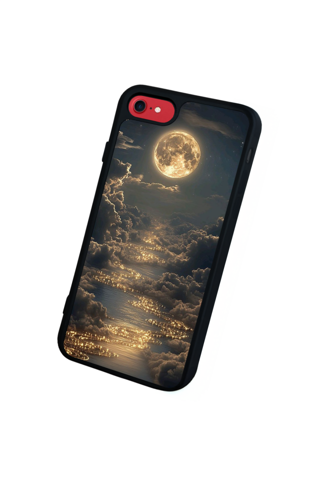 iPhone SE Uyumlu Ay Tasarımlı Glossy Premium Kılıf