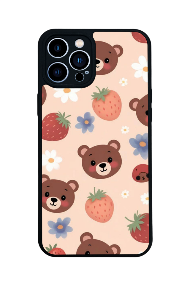 iPhone 13 Pro Max Uyumlu Ayı Tasarımlı Glossy Premium Kılıf