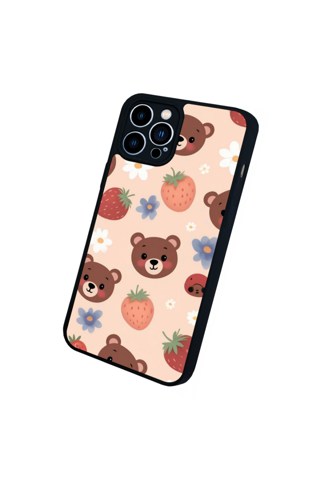 iPhone 13 Pro Max Uyumlu Ayı Tasarımlı Glossy Premium Kılıf