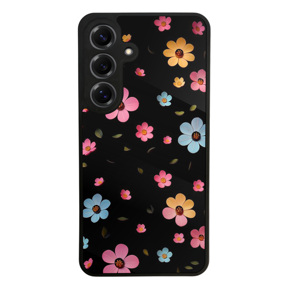 Samsung Galaxy S25 Uyumlu Cicek Tasarımlı Glossy Premium Kılıf