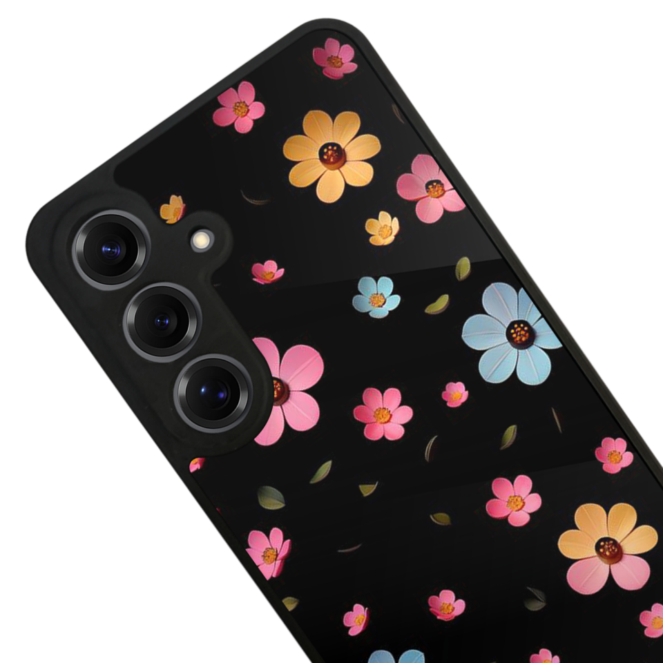 Samsung Galaxy S25 Uyumlu Cicek Tasarımlı Glossy Premium Kılıf