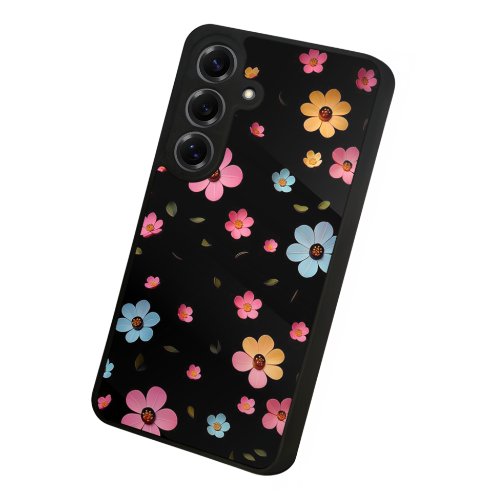 Samsung Galaxy S25 Uyumlu Cicek Tasarımlı Glossy Premium Kılıf