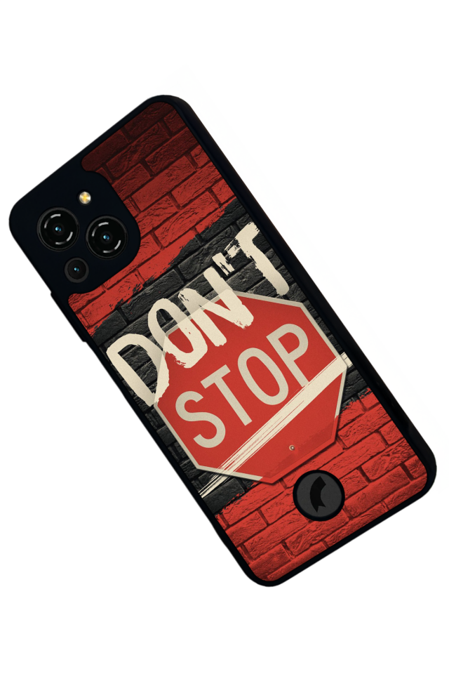 Reeder S23 Pro Max Uyumlu Dont Stop Tasarımlı Glossy Premium Kılıf