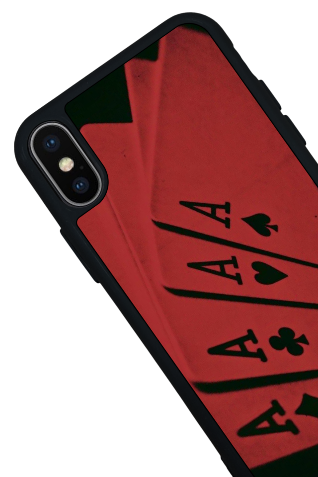 iPhone XS Max Uyumlu Kart Tasarımlı Glossy Premium Kılıf