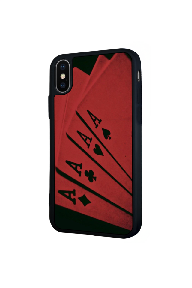 iPhone XS Max Uyumlu Kart Tasarımlı Glossy Premium Kılıf