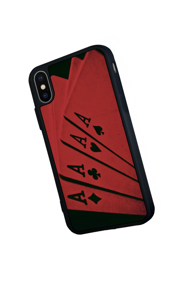 iPhone XS Max Uyumlu Kart Tasarımlı Glossy Premium Kılıf