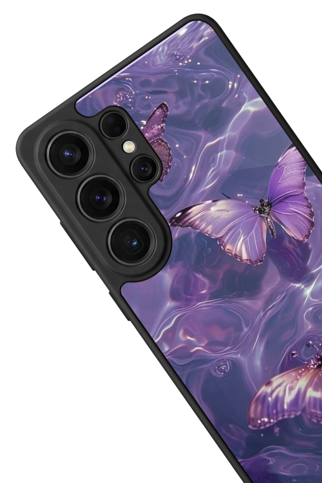 Samsung Galaxy S26 Ultra Uyumlu Kelebek Tasarımlı Glossy Premium Kılıf