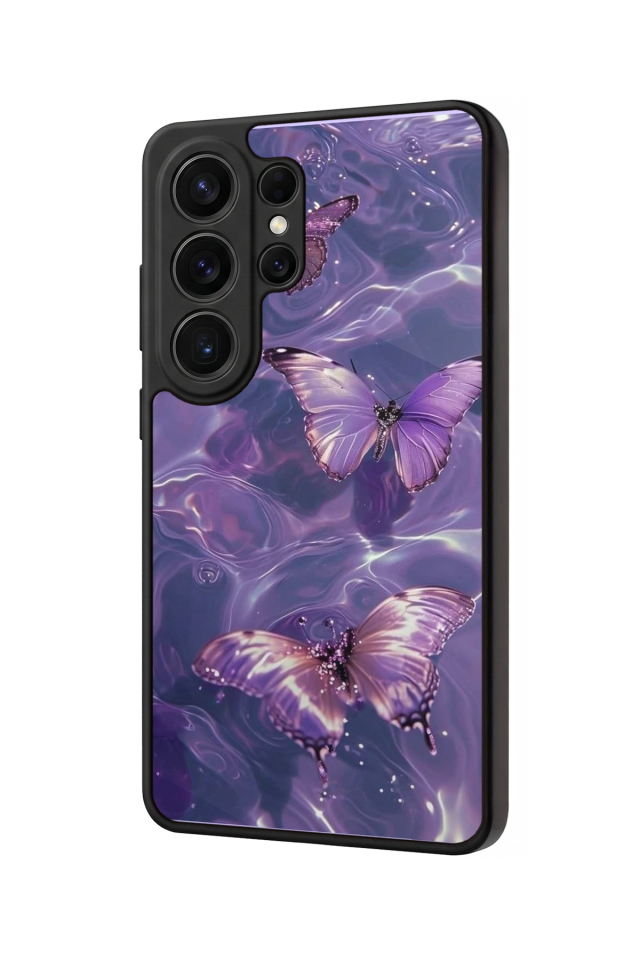 Samsung Galaxy S26 Ultra Uyumlu Kelebek Tasarımlı Glossy Premium Kılıf