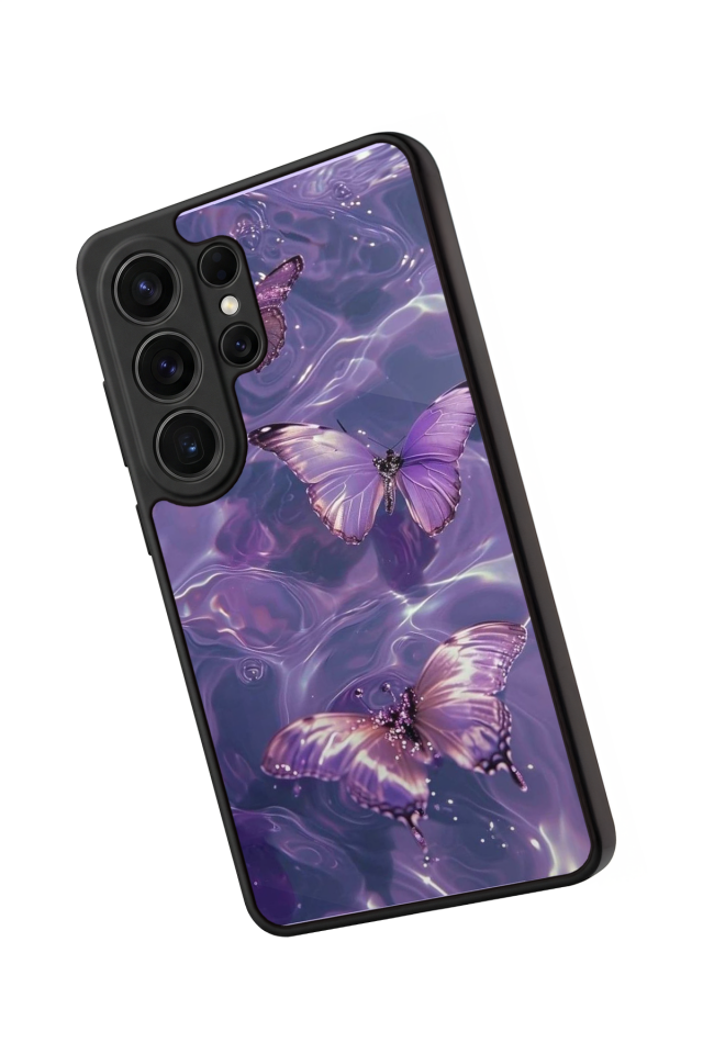 Samsung Galaxy S26 Ultra Uyumlu Kelebek Tasarımlı Glossy Premium Kılıf