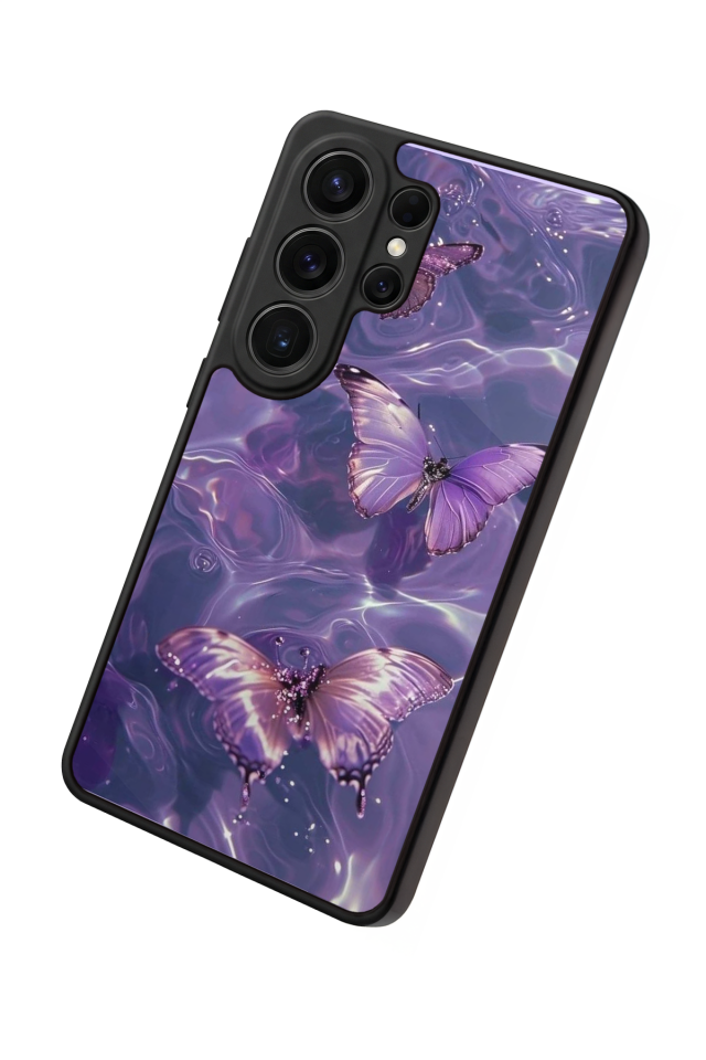 Samsung Galaxy S26 Ultra Uyumlu Kelebek Tasarımlı Glossy Premium Kılıf