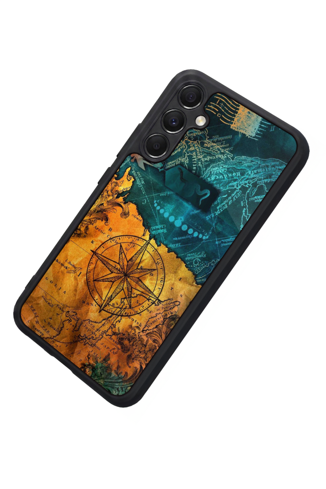 Samsung Galaxy A34 Uyumlu Pusula Tasarımlı Glossy Premium Kılıf