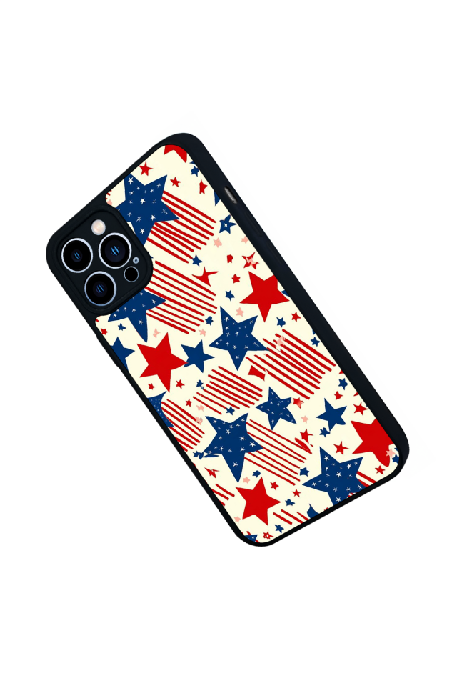 iPhone 12 Pro Max Uyumlu Retro Yildizlar Tasarımlı Glossy Premium Kılıf